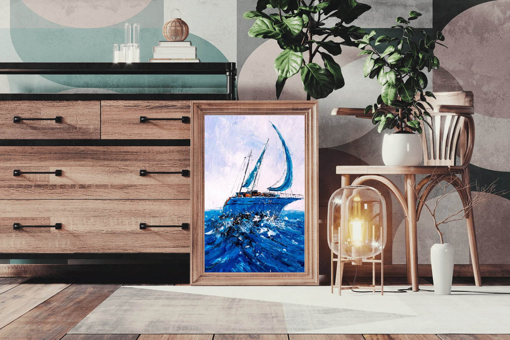 Sailing Ship in A Storm Wall Art - beink online art store