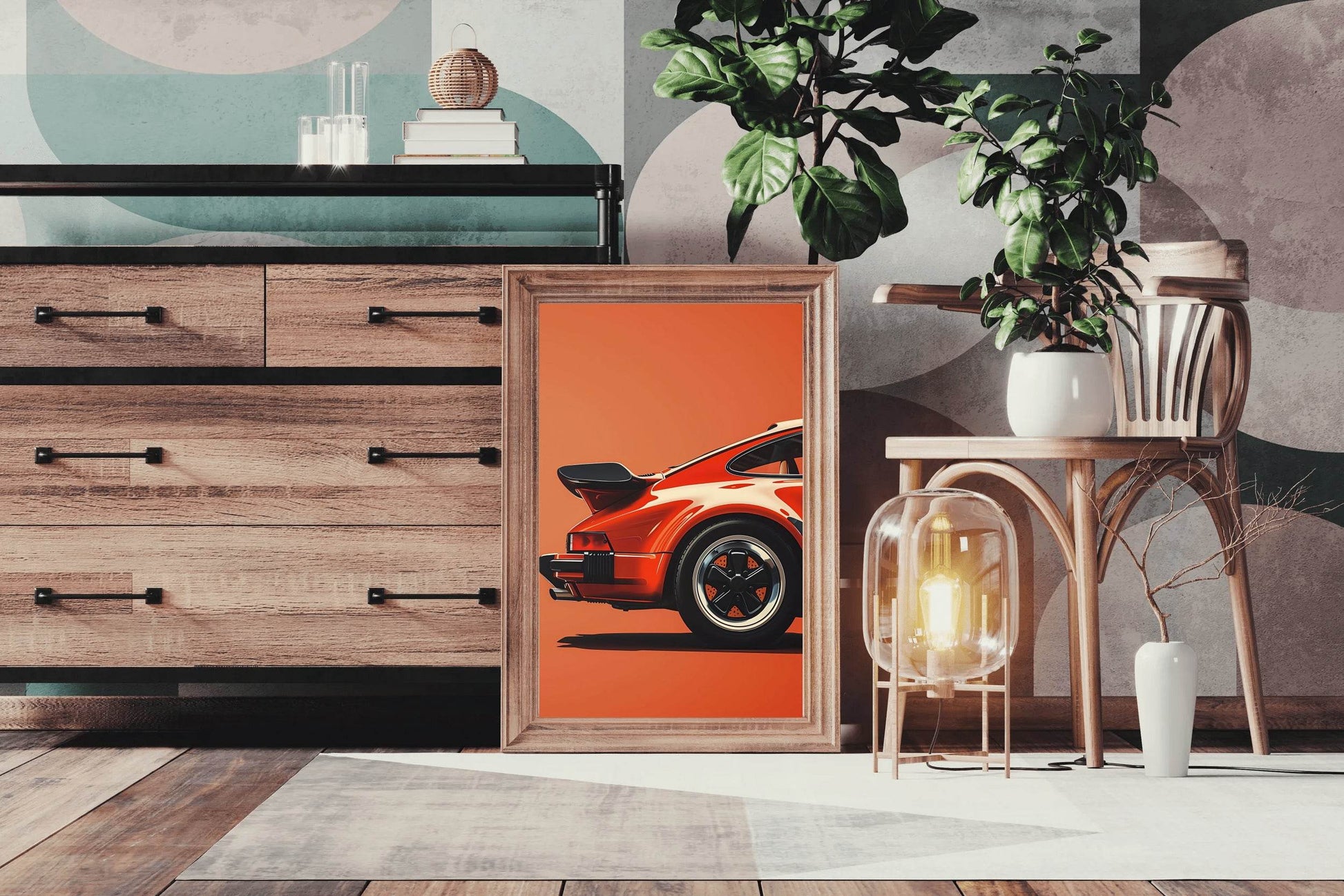 Portrait Painting Porsche Wall Art - beink online art store