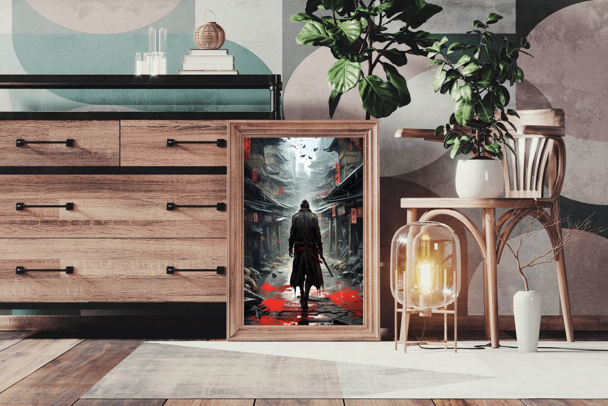 Full Shot Ninja Wearing equipment Anime Wall Art - beink online art store