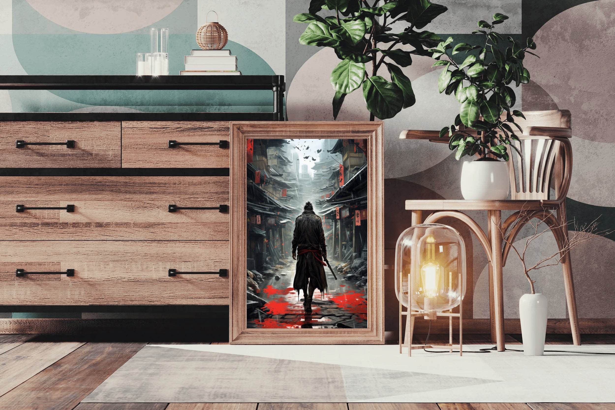 Full Shot Ninja Wearing equipment Anime Wall Art - beink online art store