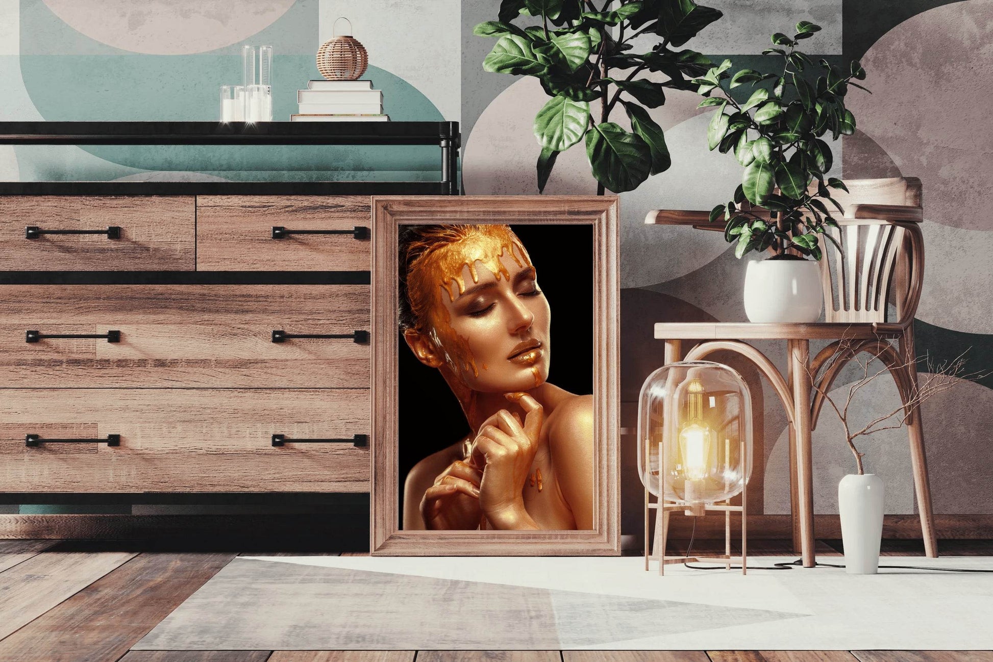 Gold Woman Wall Art - beink online art store