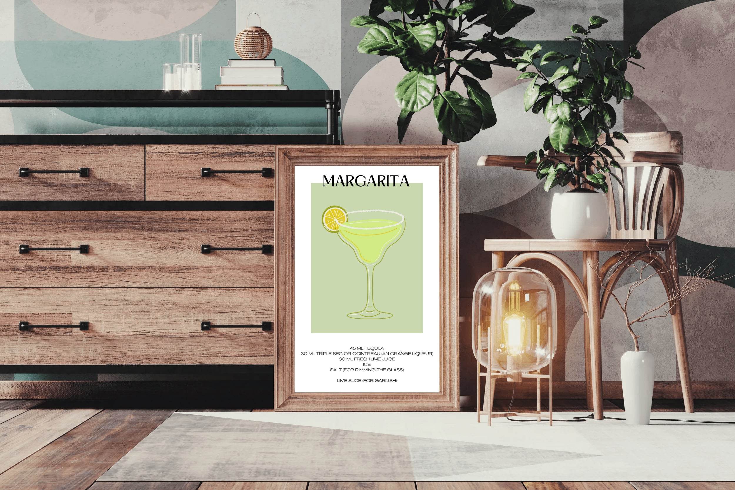 Green Margarita Wall Art - beink online art store
