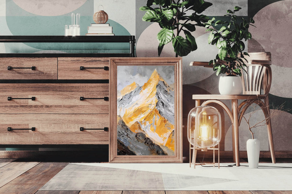 Oil Painting Of The Alps Wall Art - beink online art store