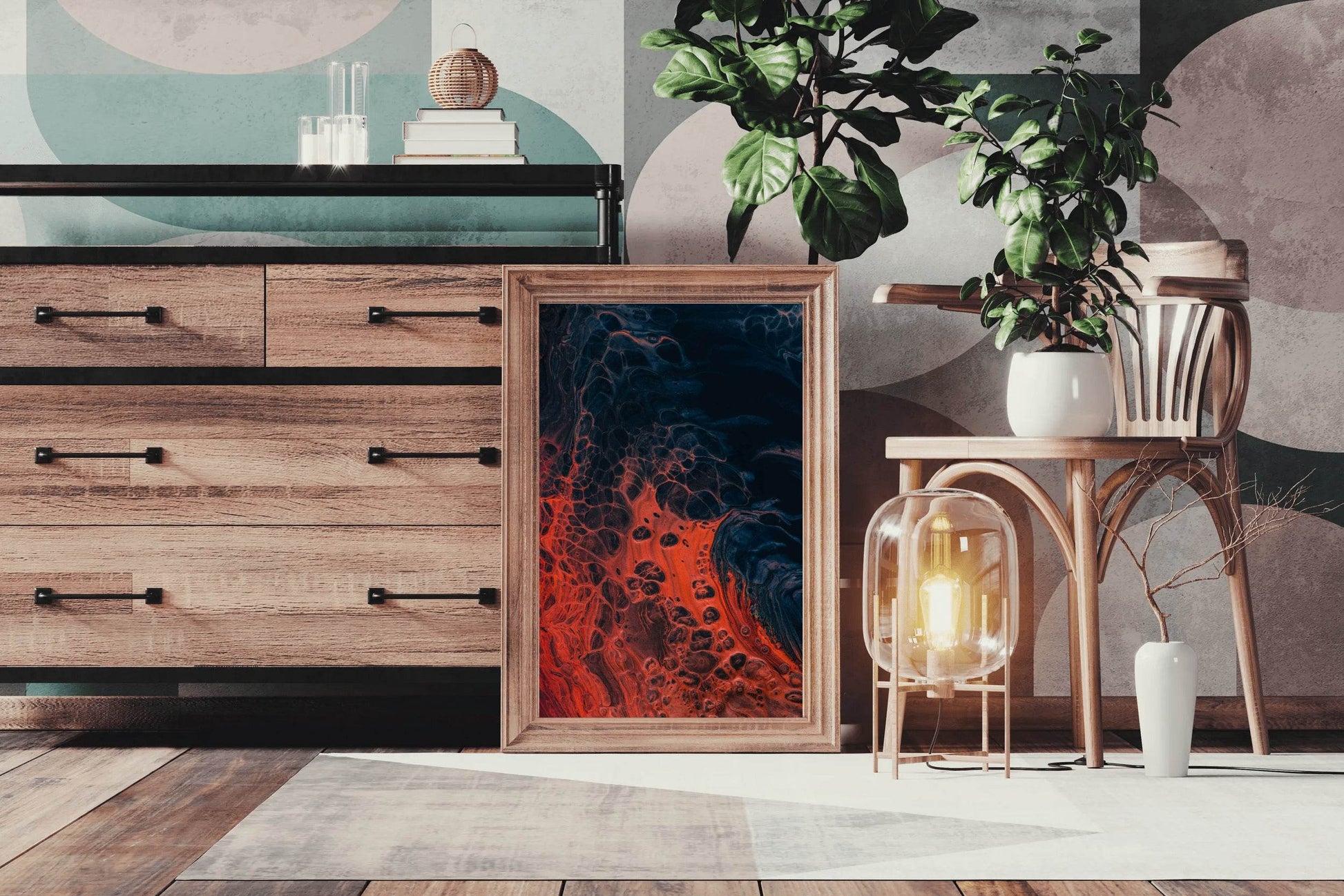 Fire burning Abstract Wall Art - beink online art store