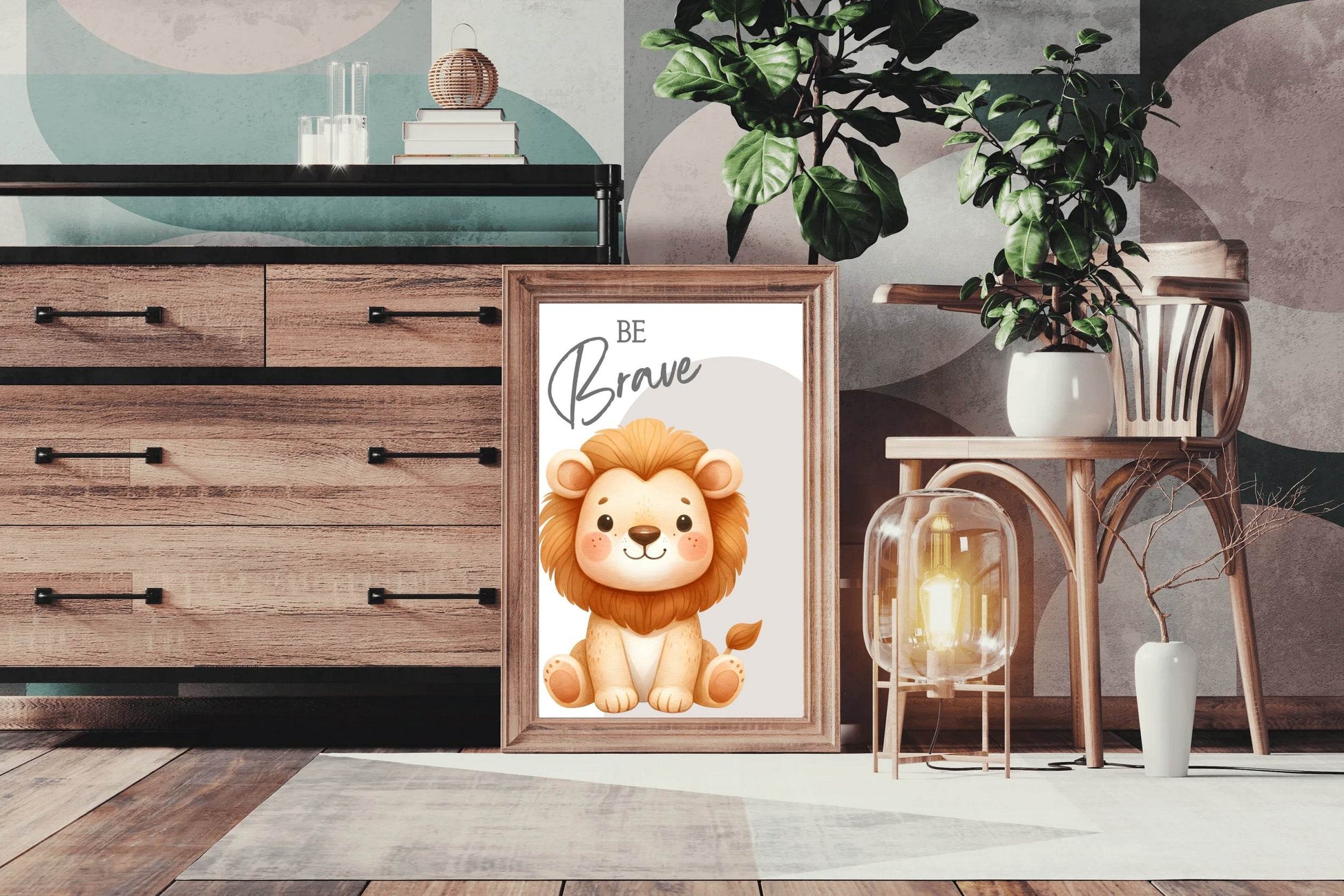 Cartoon Cub Illustration Wall Art - beink online art store