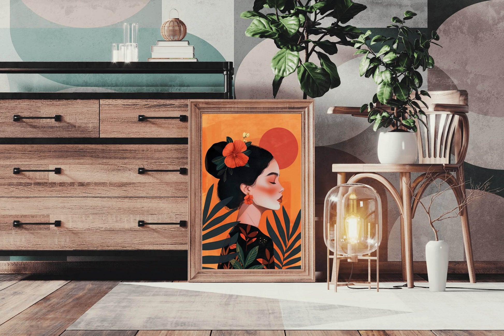 Anime Woman in The Sunset Wall Art - beink online art store