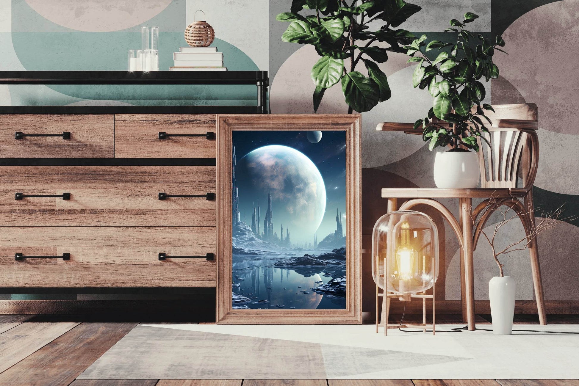 Moon Astronomy Outdoors Wall Art - beink online art store