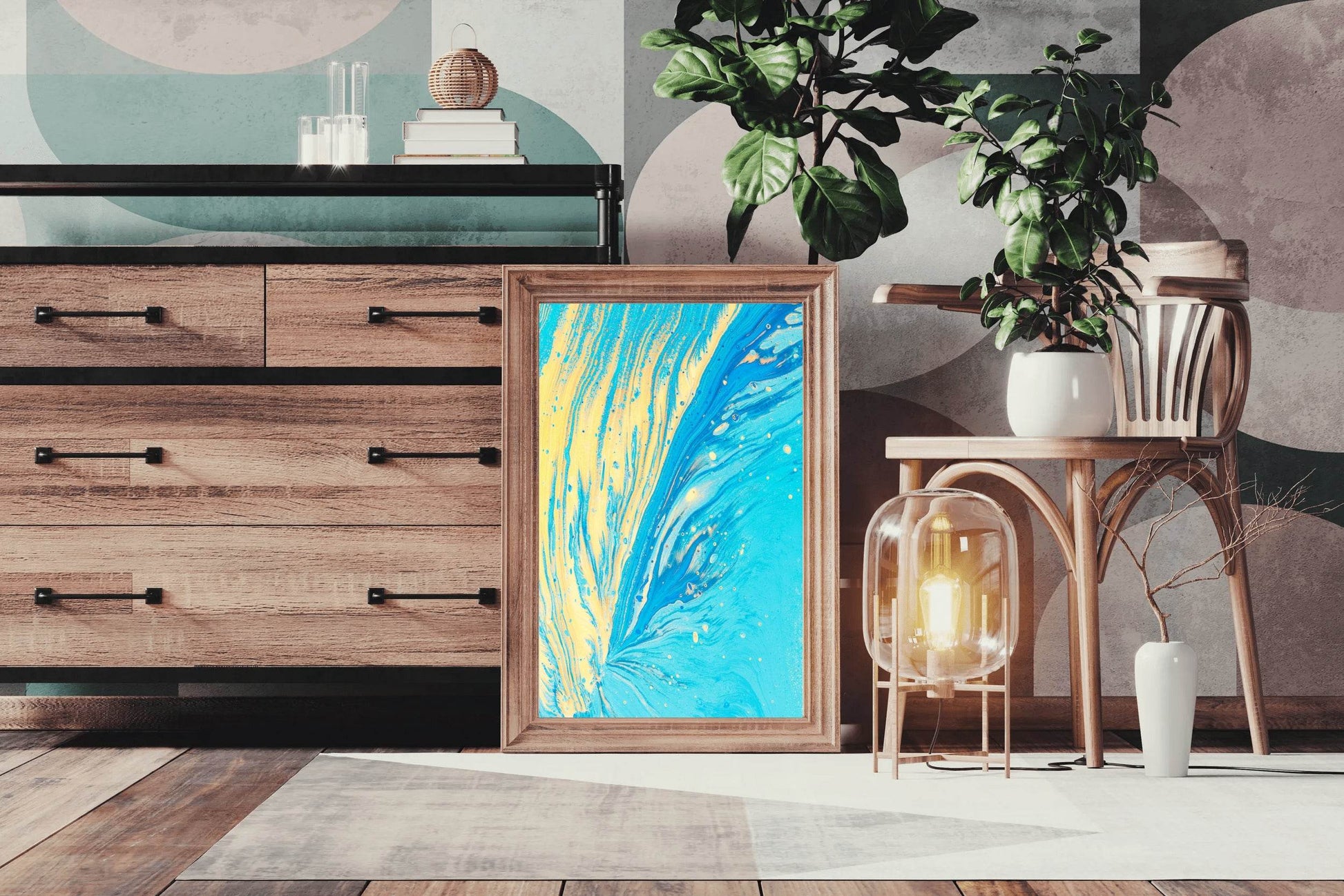 Water Waves Abstract Wall Art - beink online art store
