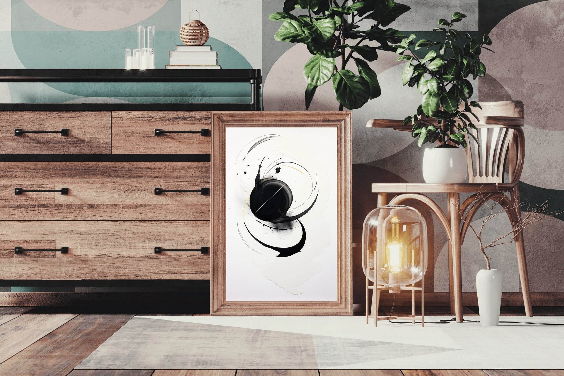 Black and White Painting Abstract Wall Art - beink online art store