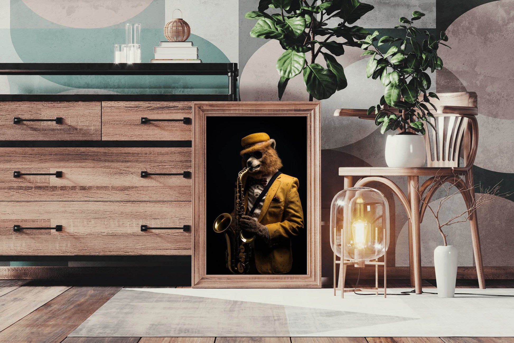 Bear Violinist Wall Art - beink online art store