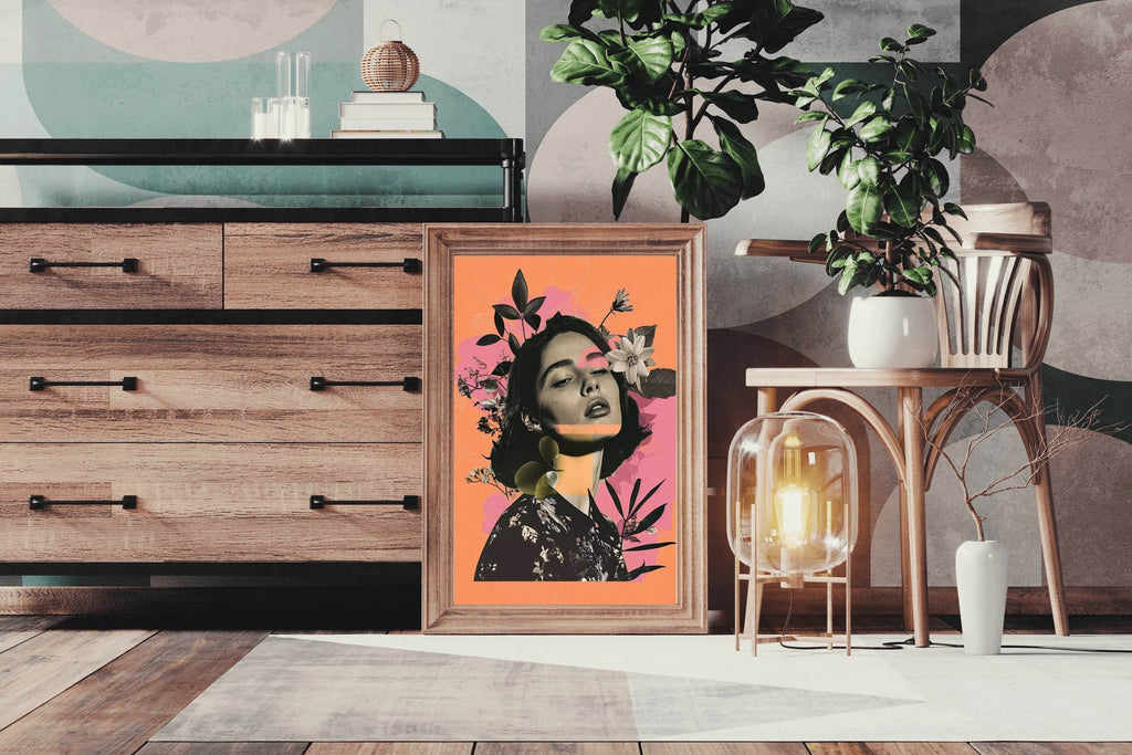 Girl Design Collage Premium Wall Art - beink online art store