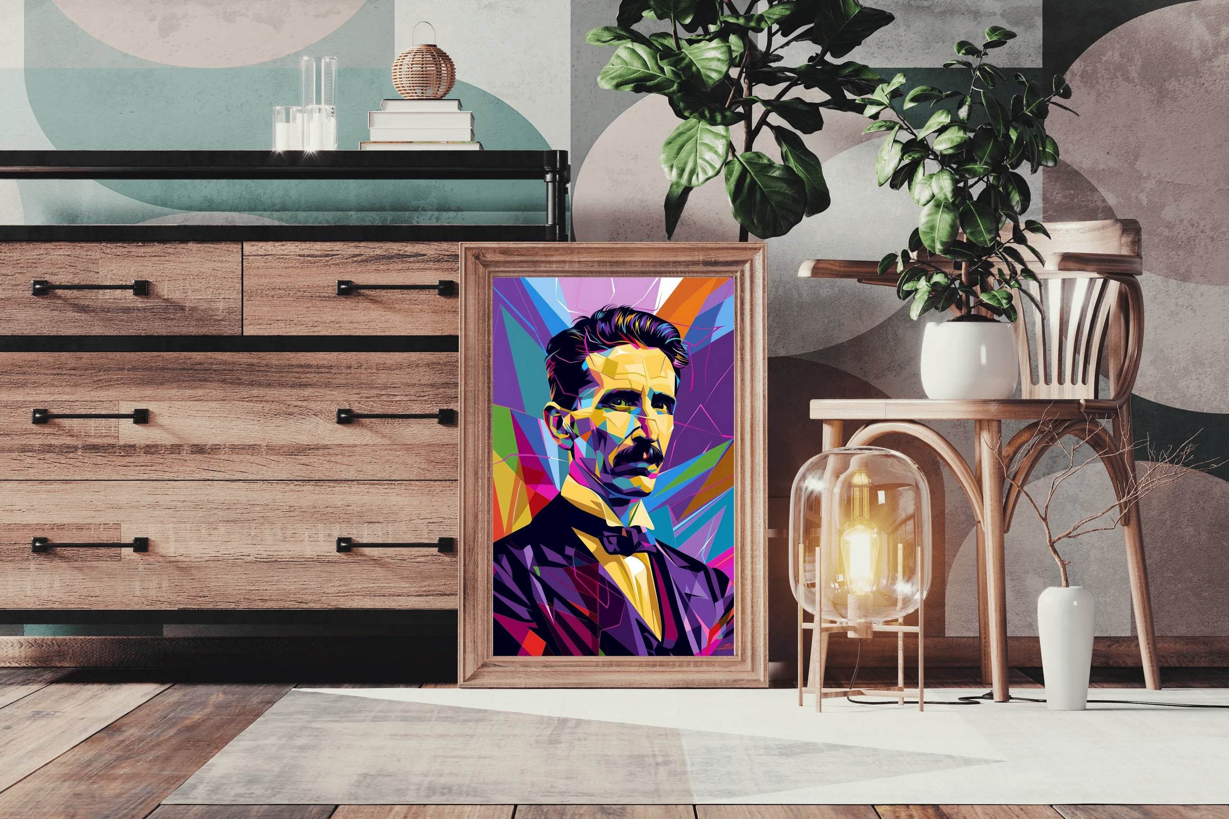Energy in Color The Spirit of Nikola Tesla Wall Art - beink online art store
