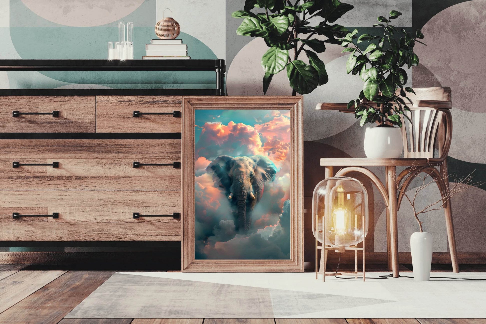 Painting of Fantasy Elephant Wall Art - beink online art store
