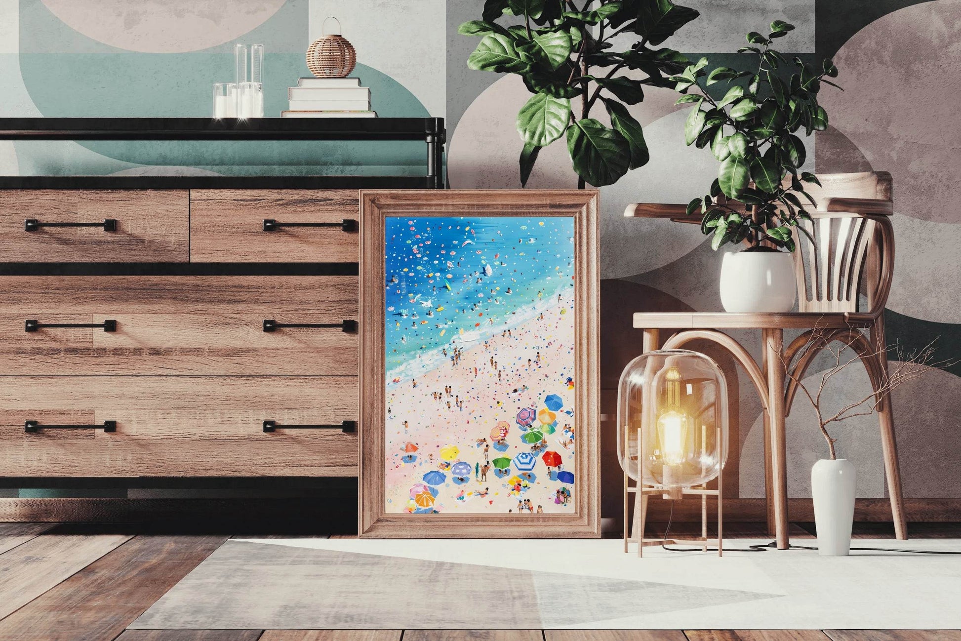 Vibrant Beach Daydream Modern Wall Art - beink online art store