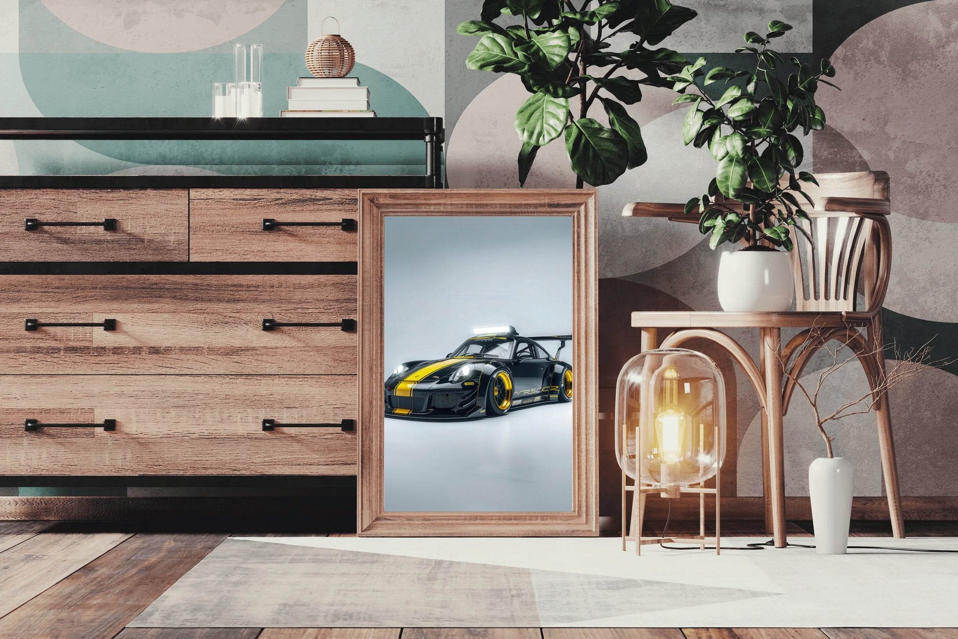 Porsche 911 Gt3 Rs Black Wall Art - beink online art store