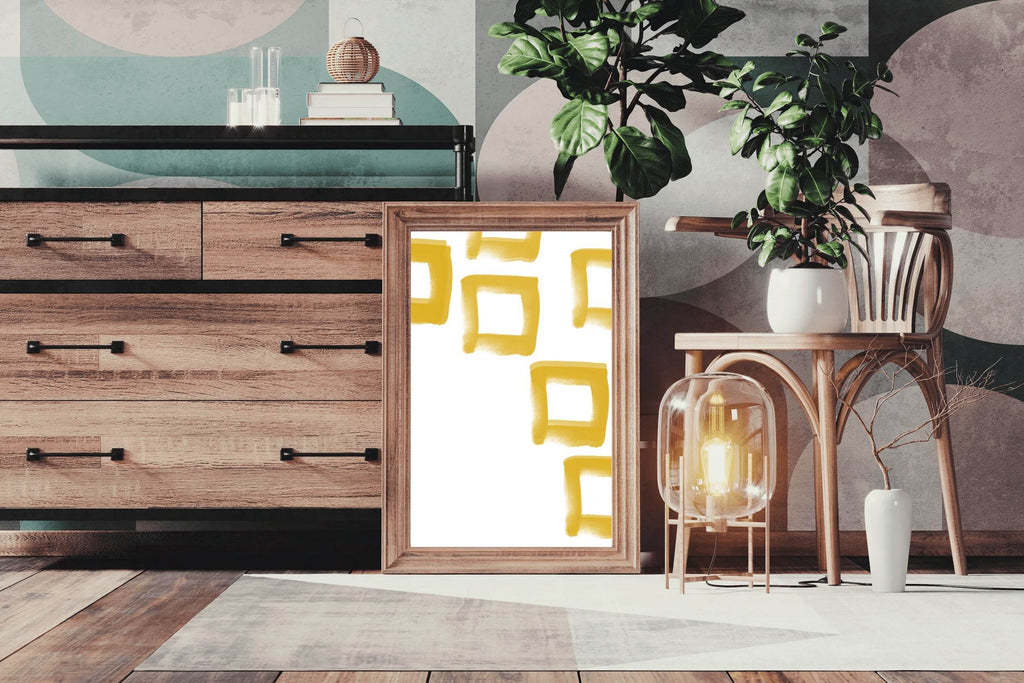 Painting Yellow Cubes Wall Art - beink online art store