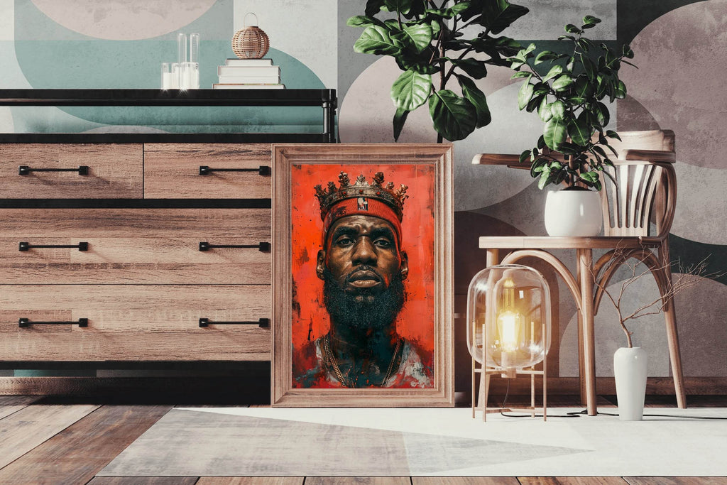 Master Flame Sports Aesthetic Wall Art Poster for Living Room, Home & Wall Decor | Basketball | King LeBron James - beink online art store