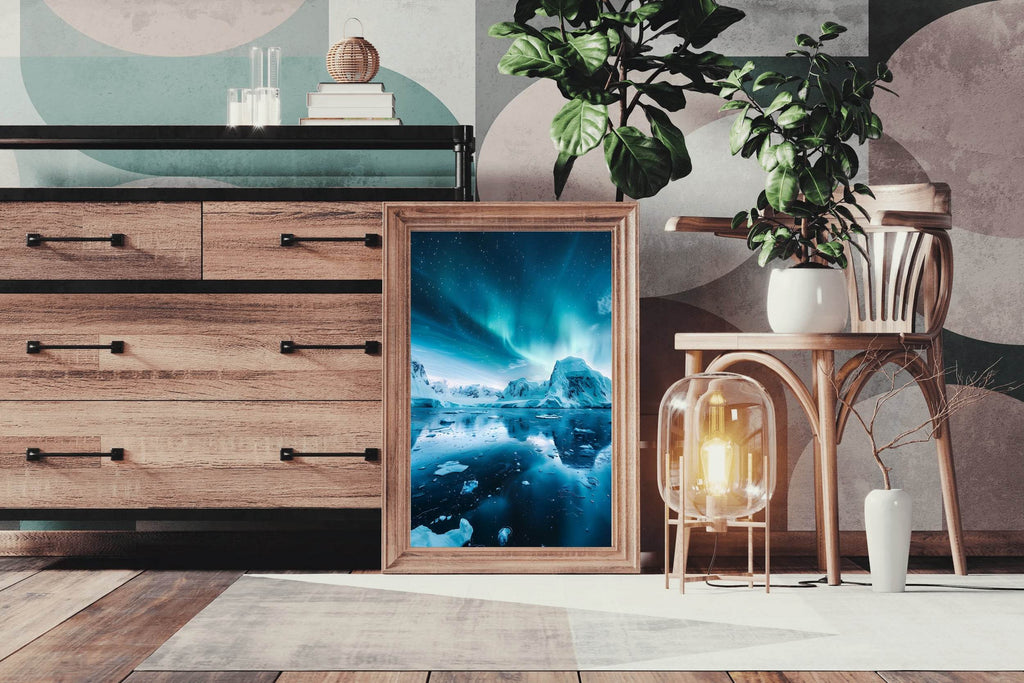 Arctic Aurora Reflection Wall Art - beink online art store