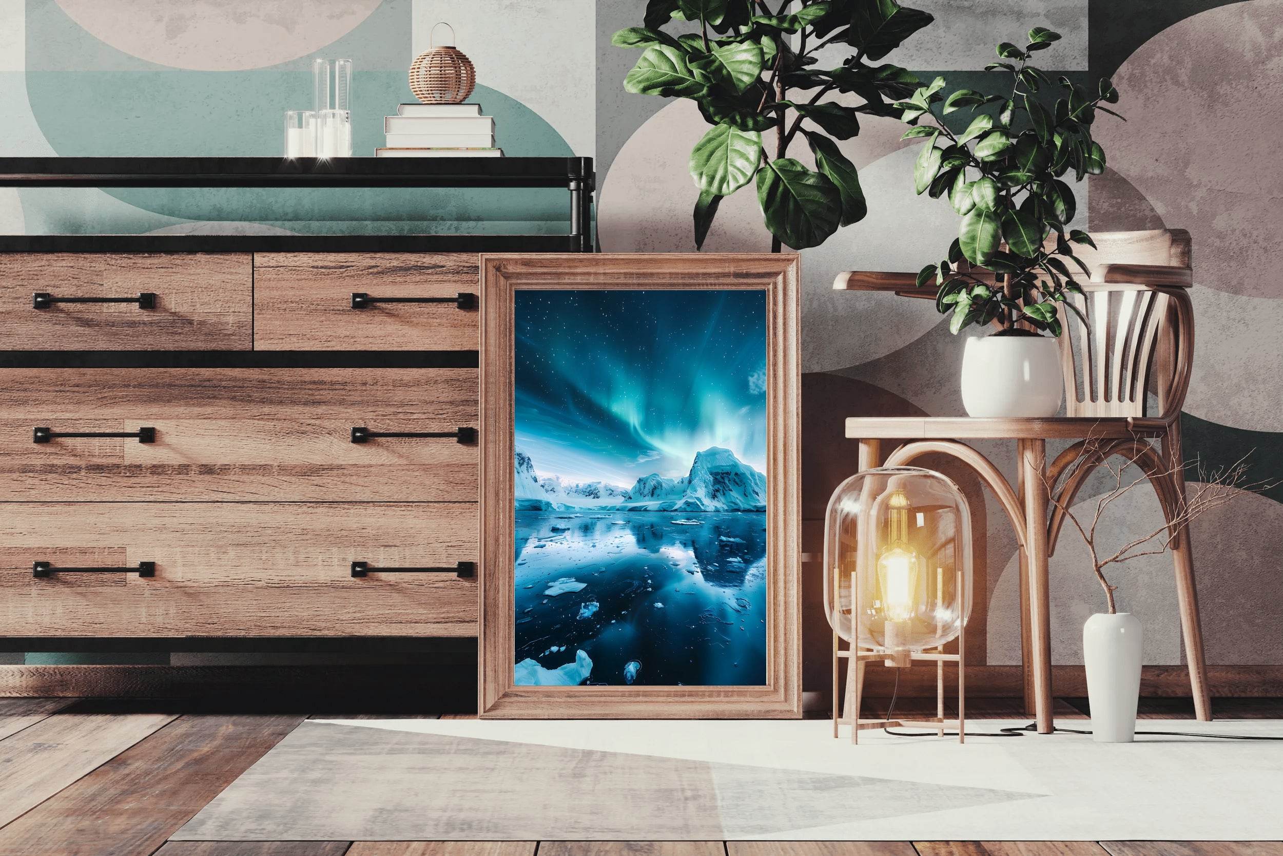 Arctic Aurora Reflection Wall Art - beink online art store