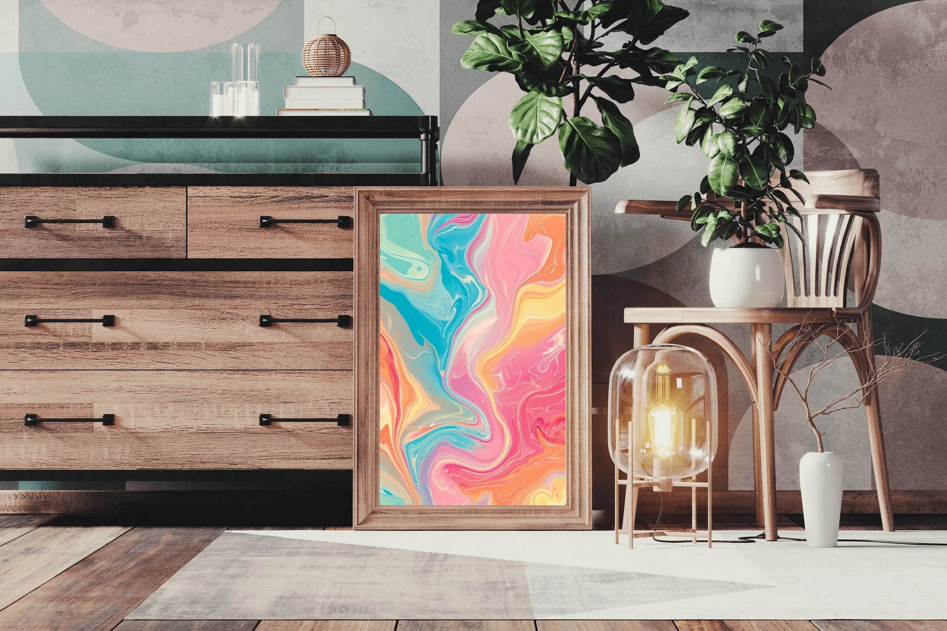 Colorful Liquid Abstract Bakground Digital Art - beink online art store