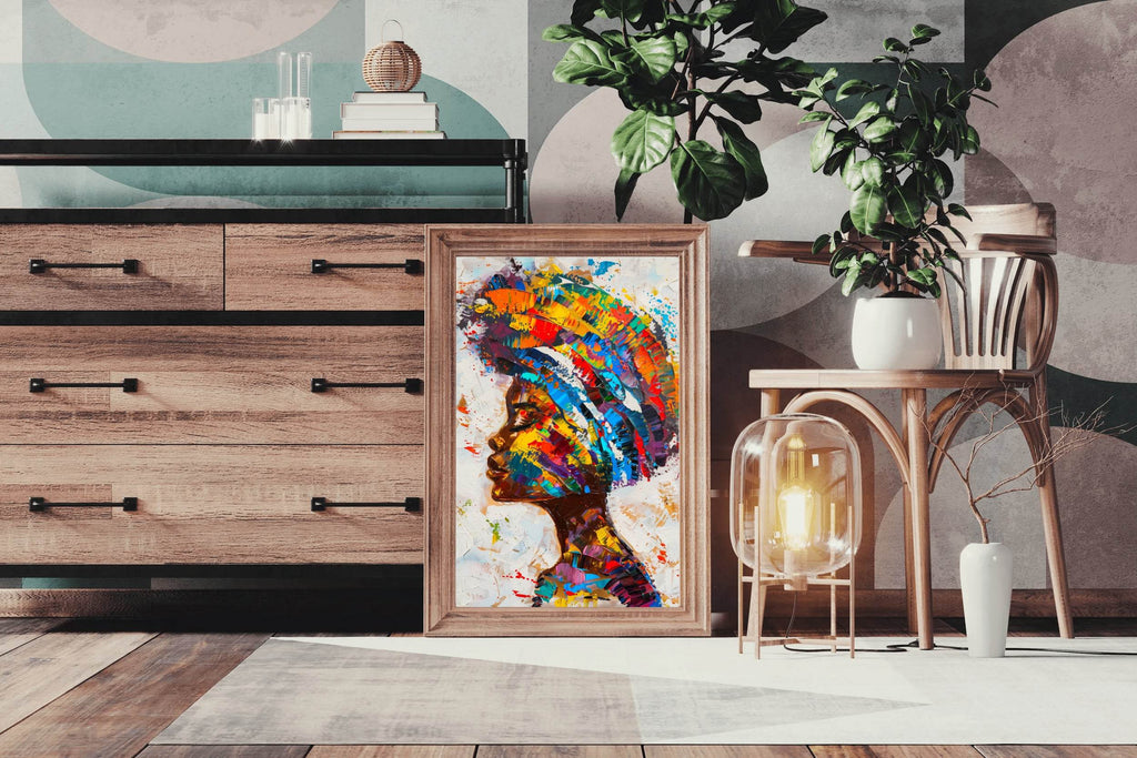 African Woman Portrait Wall Art - beink online art store