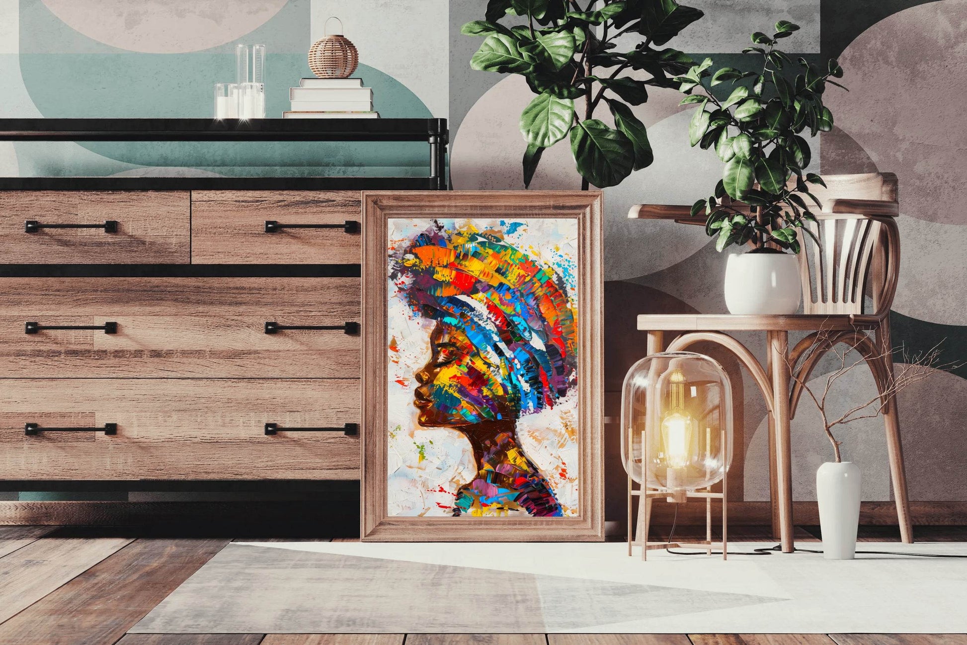 African Woman Portrait Wall Art - beink online art store