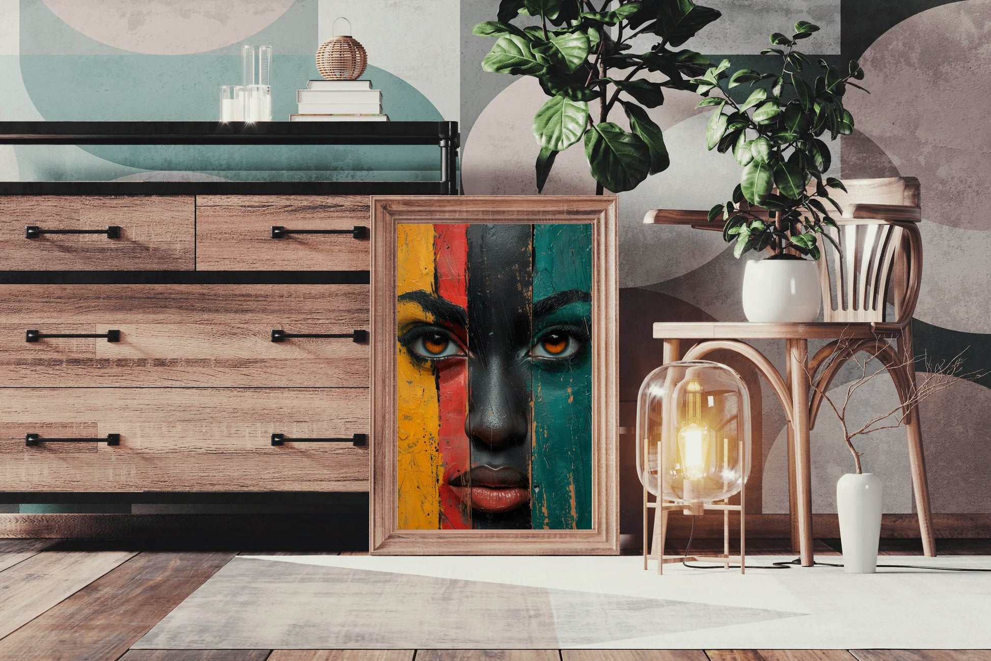 African Ethnic Woman Wall Art - beink online art store