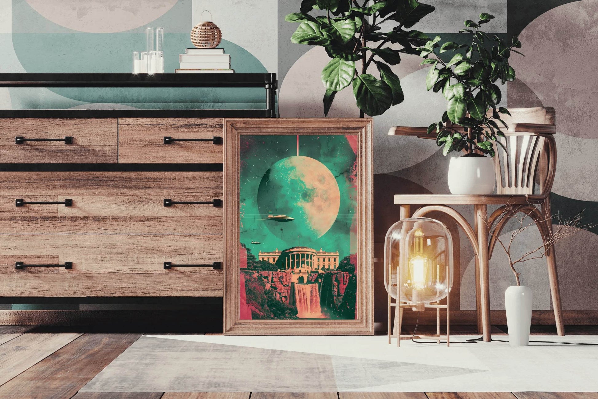 White House Photo With Space Background Wall Art - beink online art store
