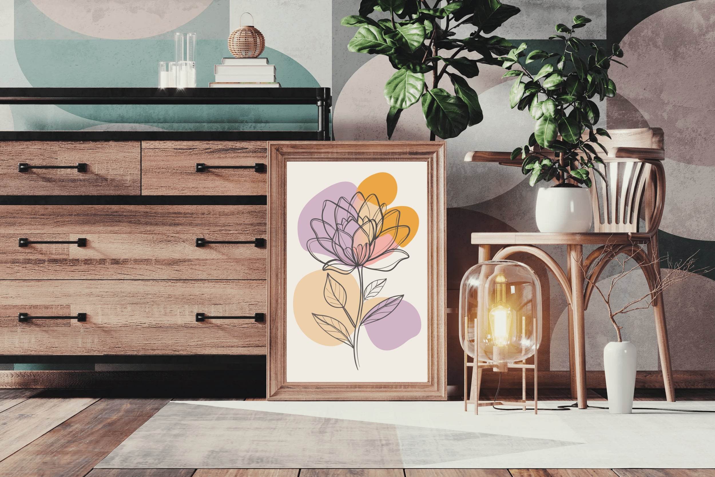 Jasmine Flower Painting Wall Art - beink online art store