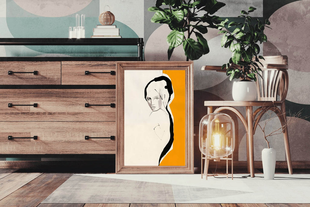 Minimalist Portrait of a Women Wall Art - beink online art store