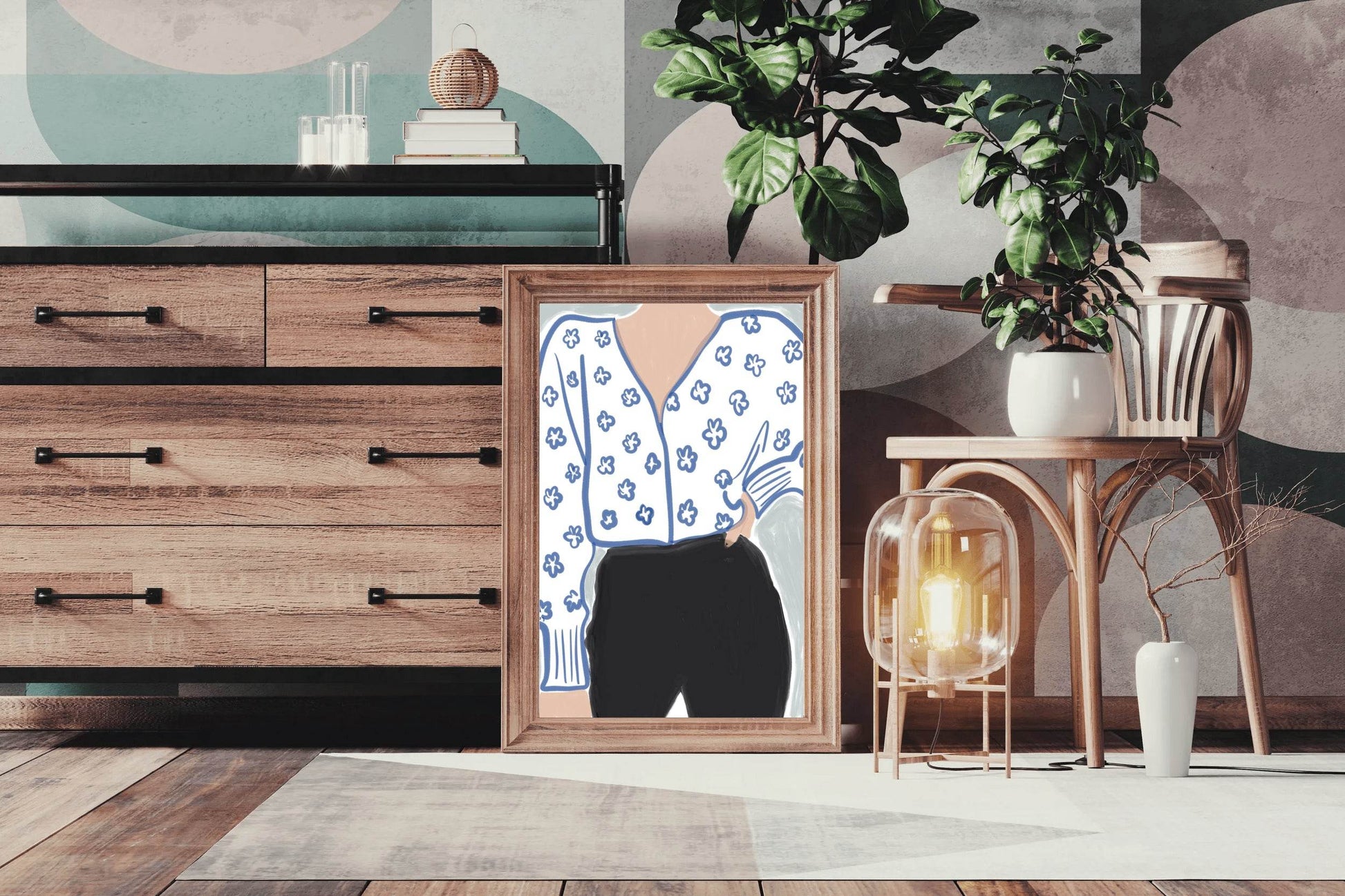 Classic Women Dress Painting Wall Art - beink online art store