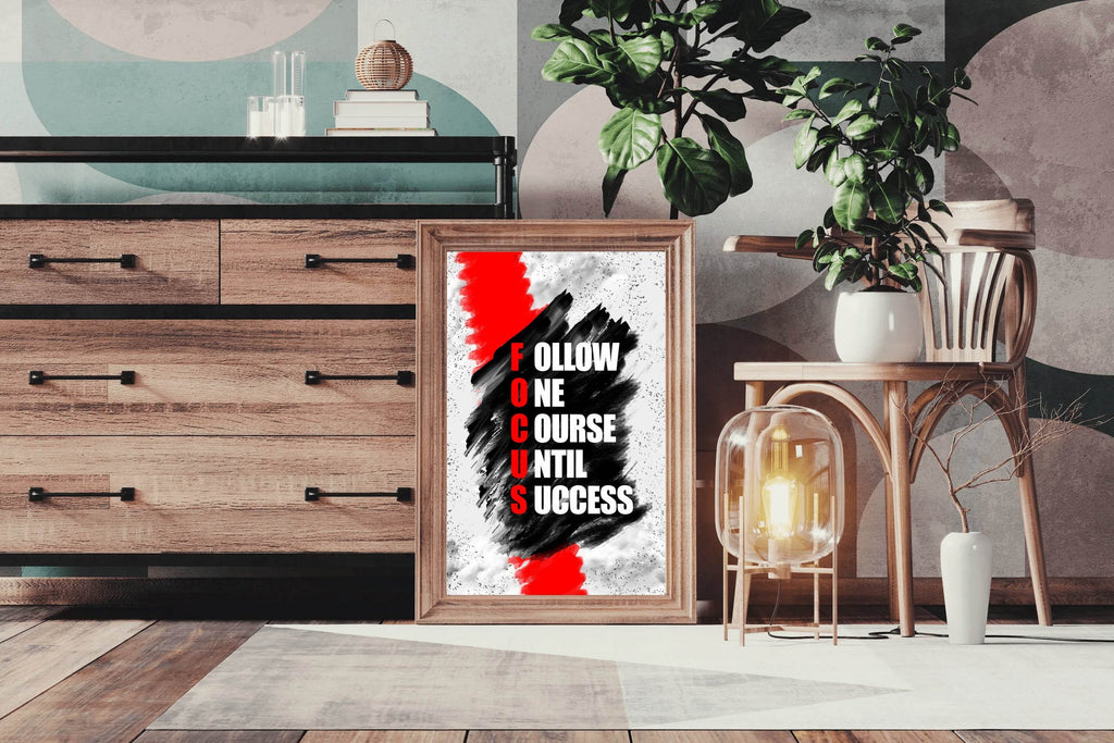 Focus Motivational Quote Wall Art - beink online art store