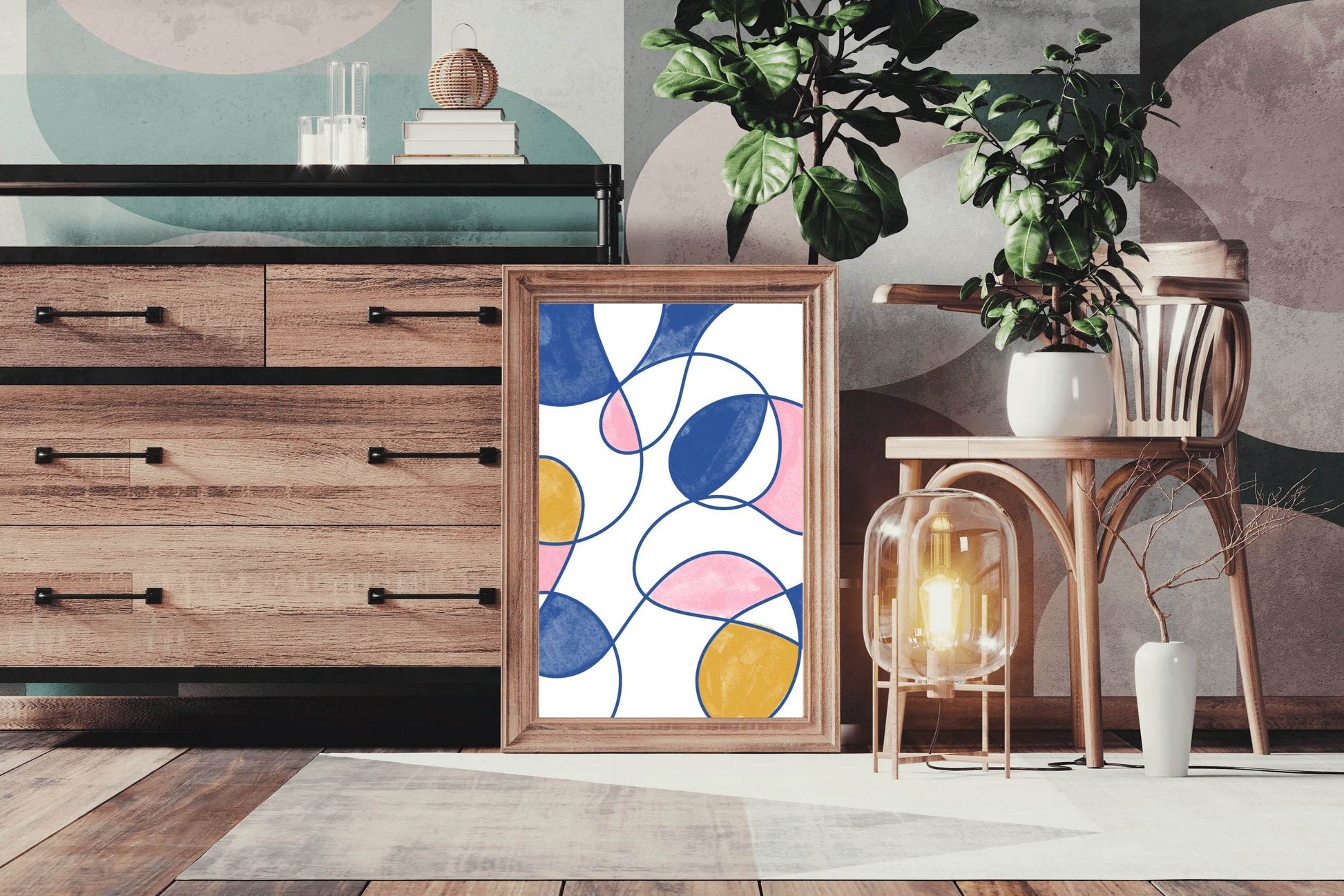 Colorful Lines Poster Wall Art - beink online art store