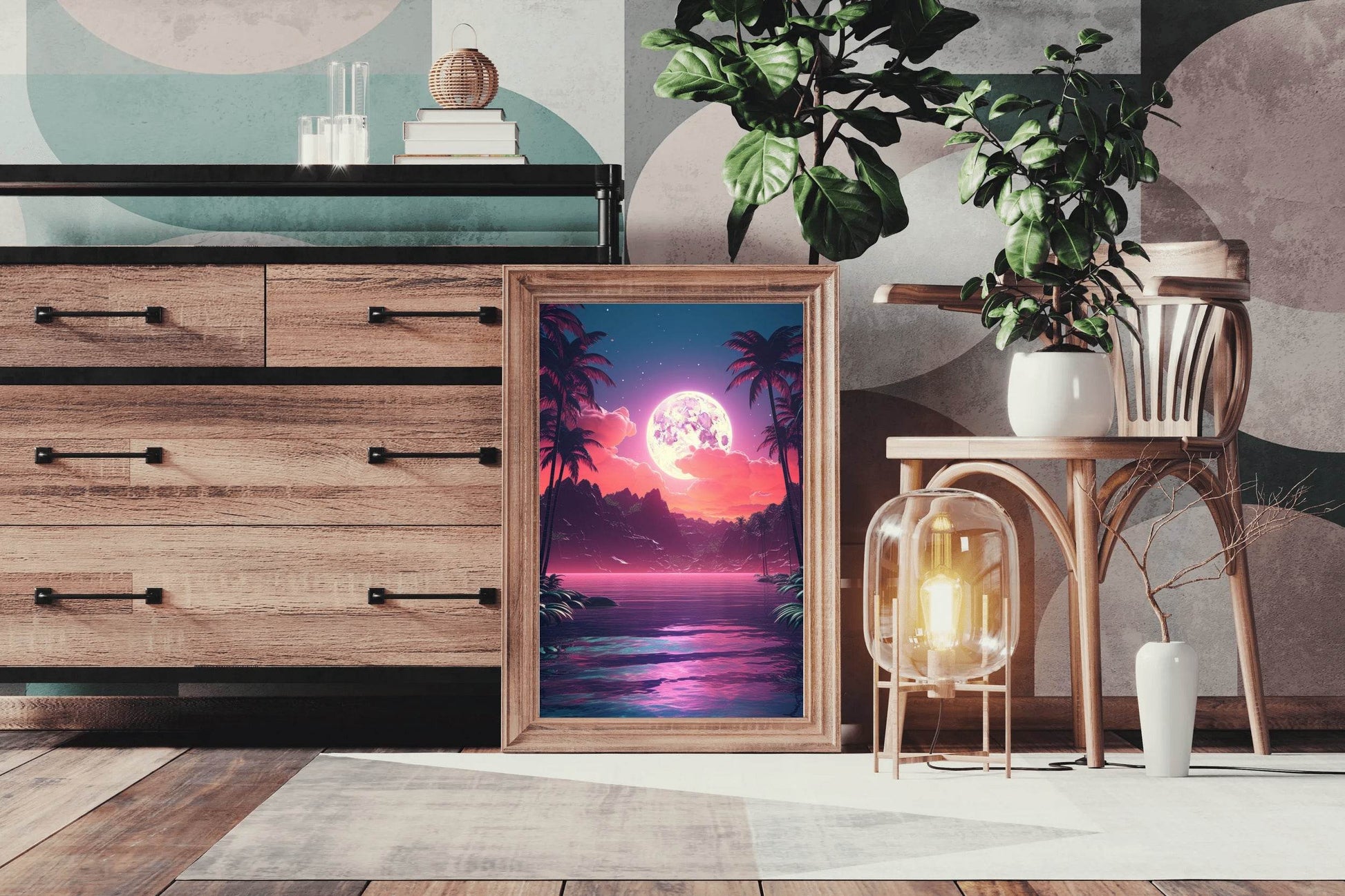 Pink Beach In The Moon - beink online art store