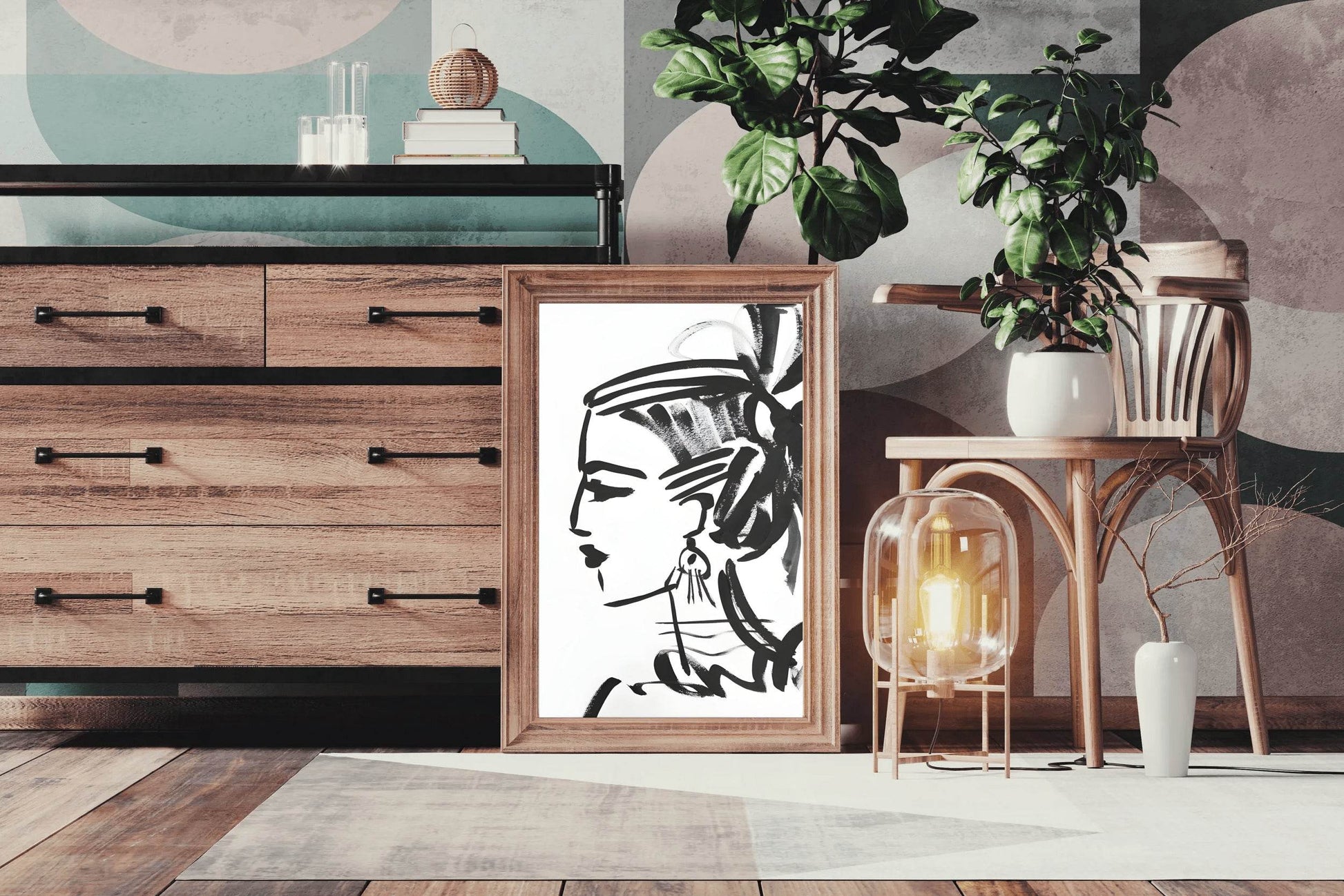 Elegant Silhouette- A Graceful Woman Wall Art - beink online art store