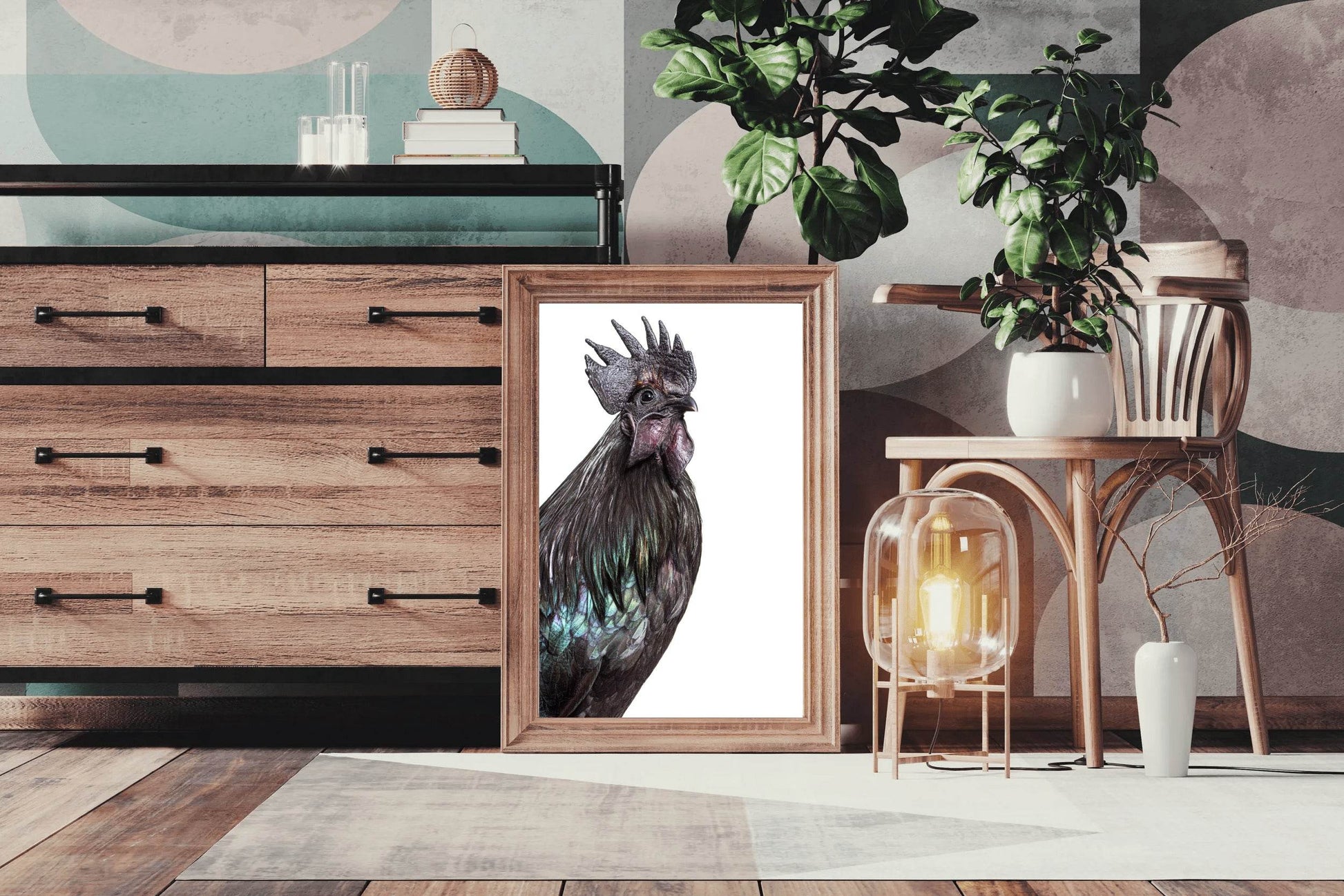Ayam Cemani Bird Wall Art - beink online art store