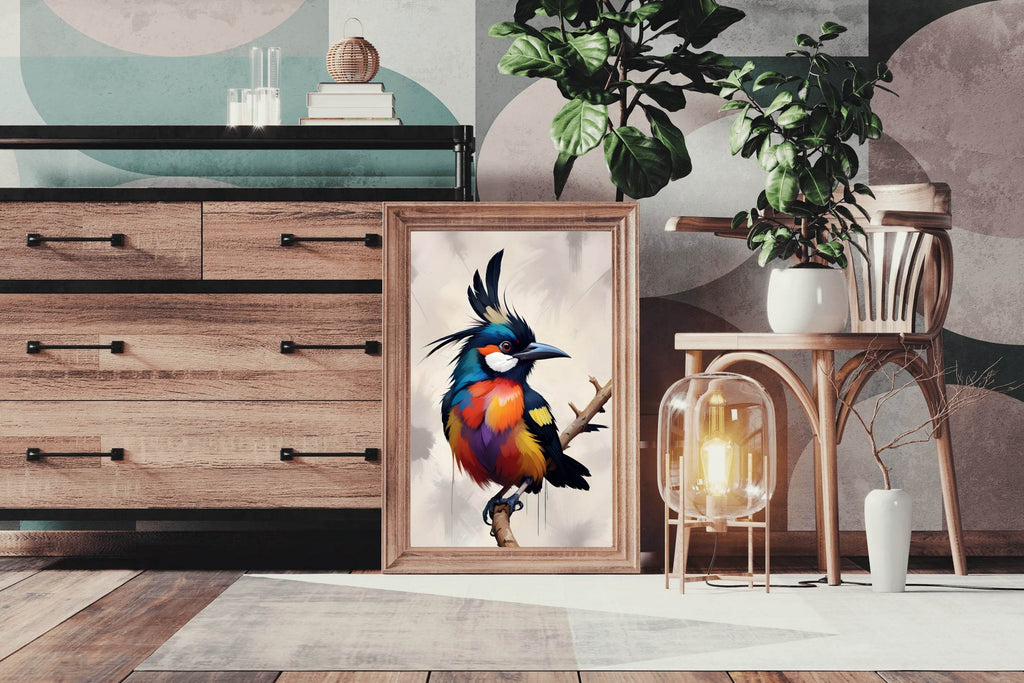 Watercolor Kingfisher Bird Wall Art - beink online art store