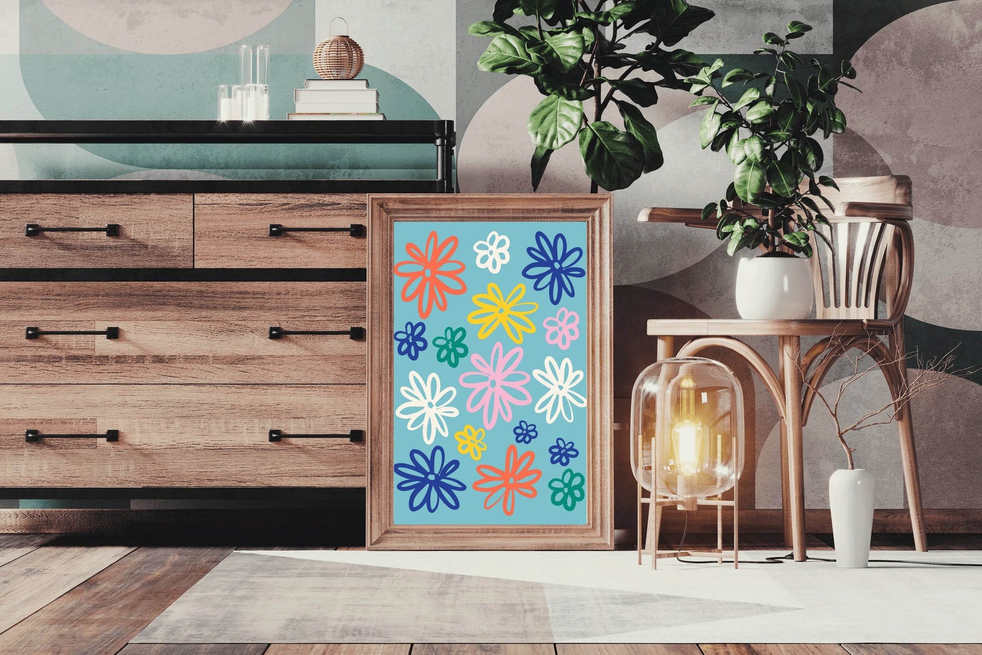Painting The Leaves of The Spoon Flower Wall Art - beink online art store