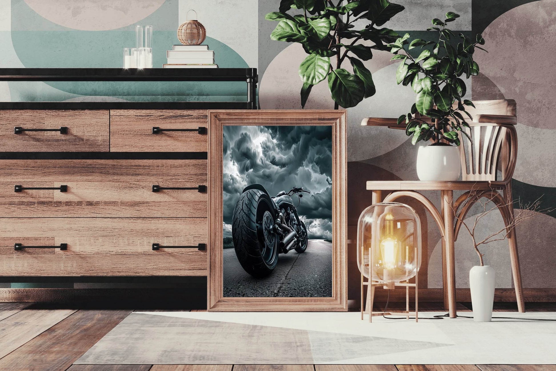 Modern Motorcycle Wall Art - beink online art store