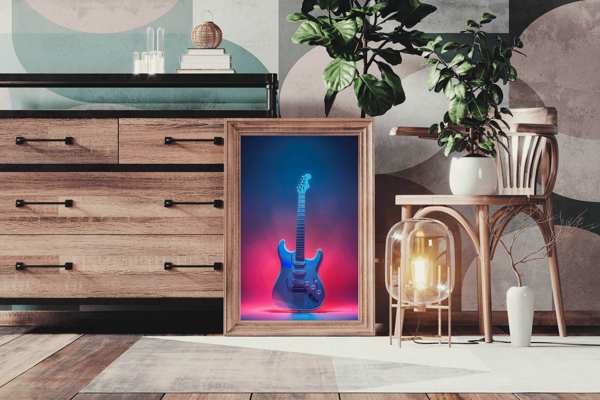 Jazz Electric Guitar Wall Art - beink online art store