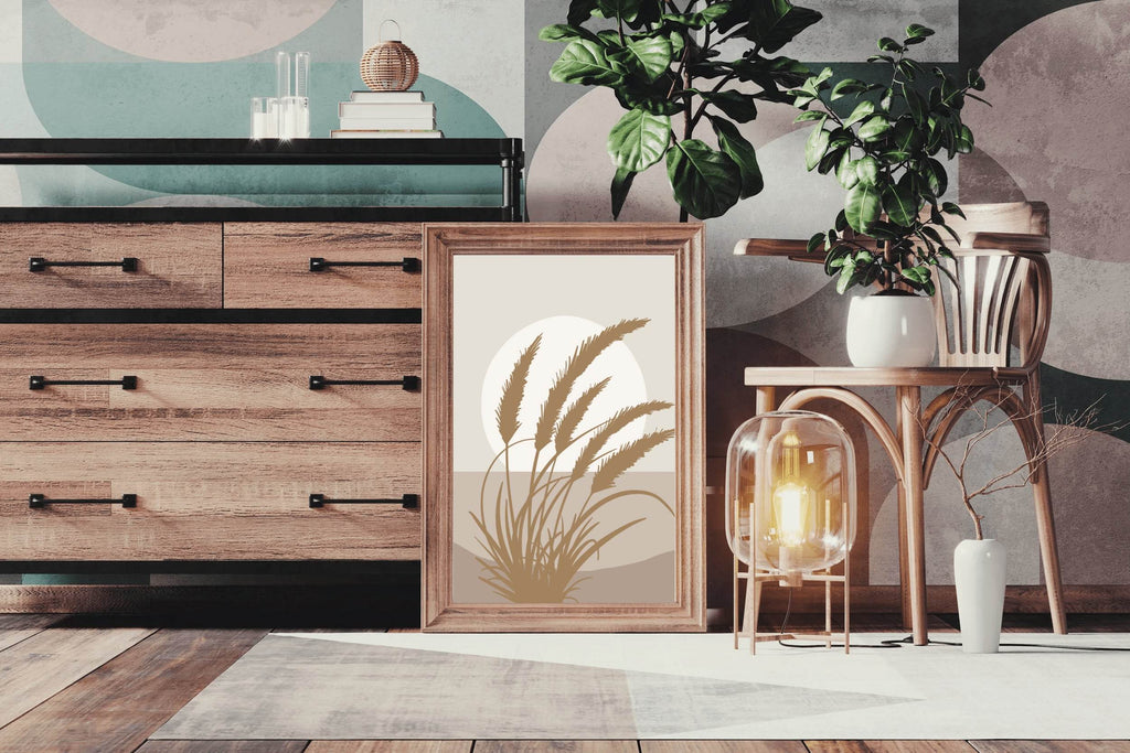 Pampas Grass At Sunset Wall Art - beink online art store