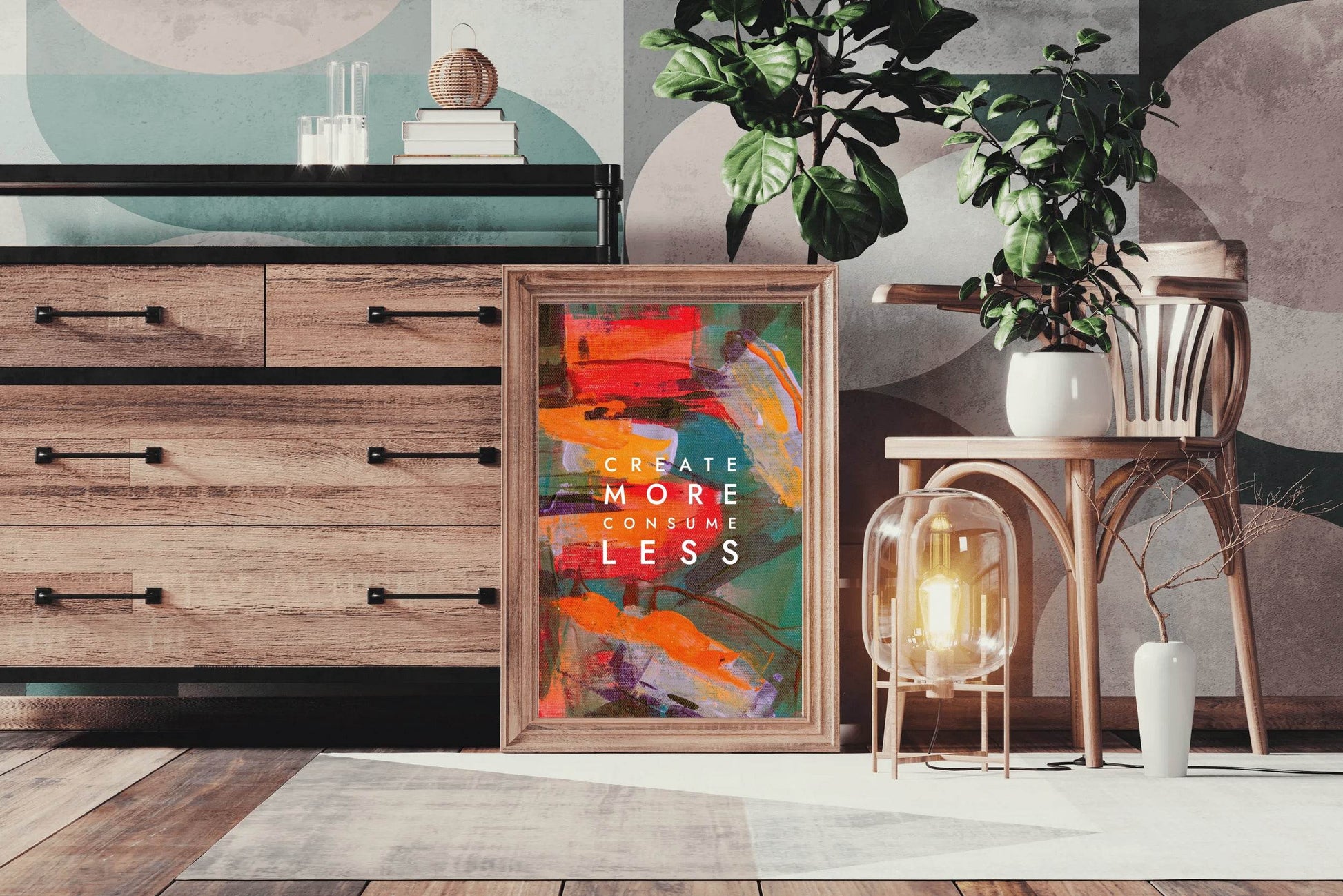 Create More and Consume Less wall Art - beink online art store