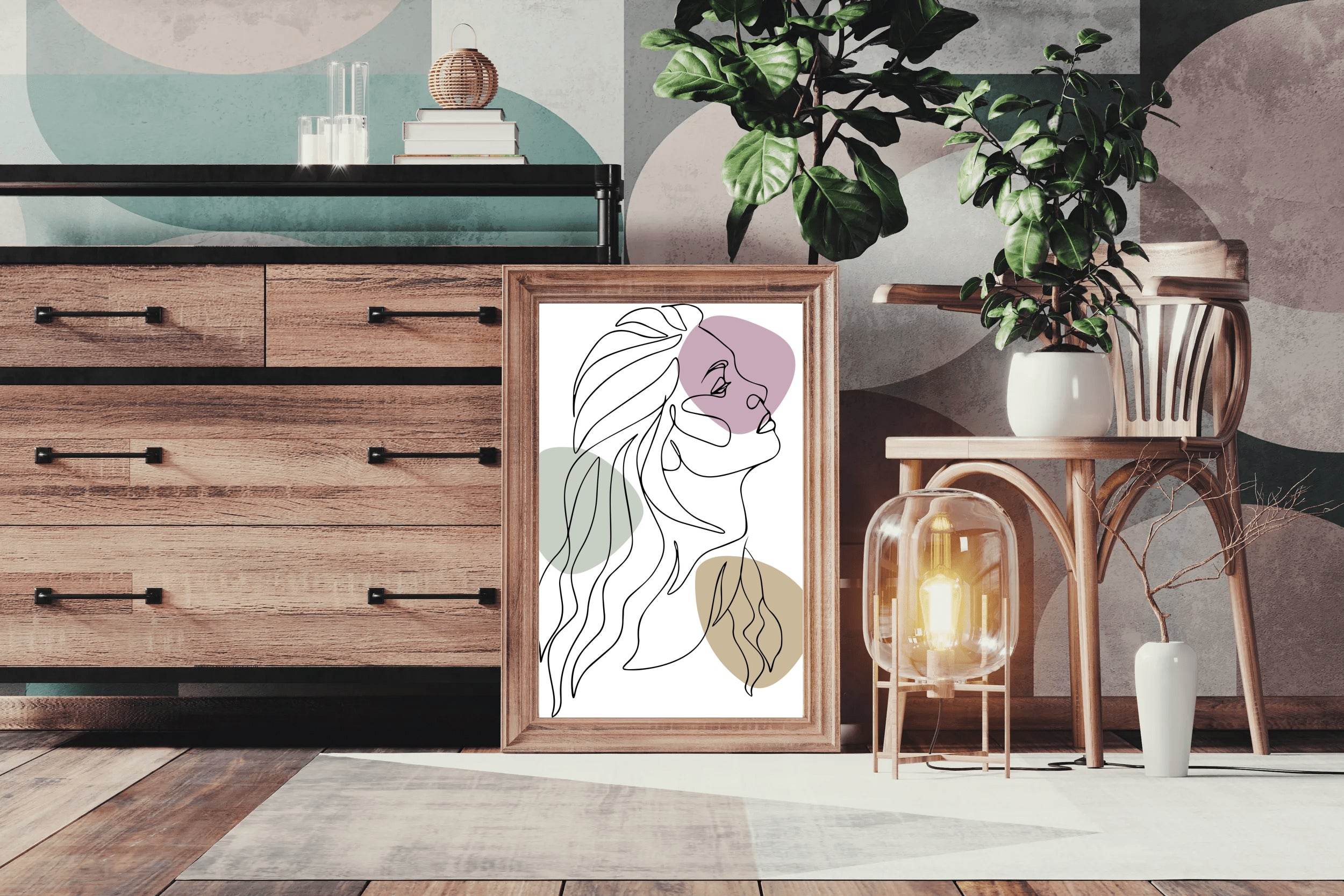 Woman With Long Hair Wall Art - beink online art store