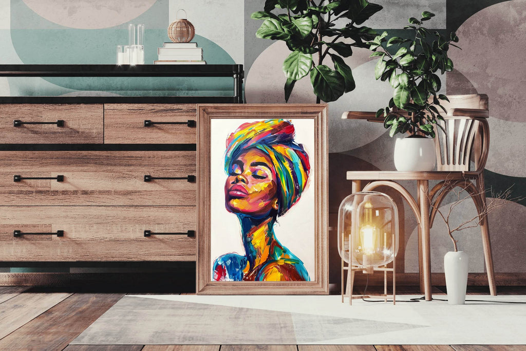 African Woman Painting Wall Art - beink online art store