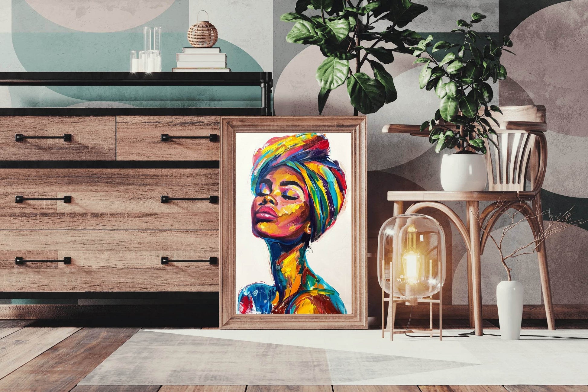 African Woman Painting Wall Art - beink online art store
