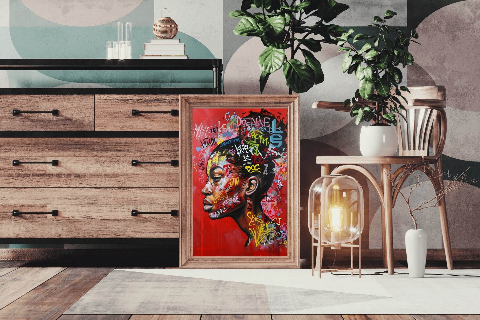 Urban Graffiti Portrait Street Style Wall Art - beink online art store
