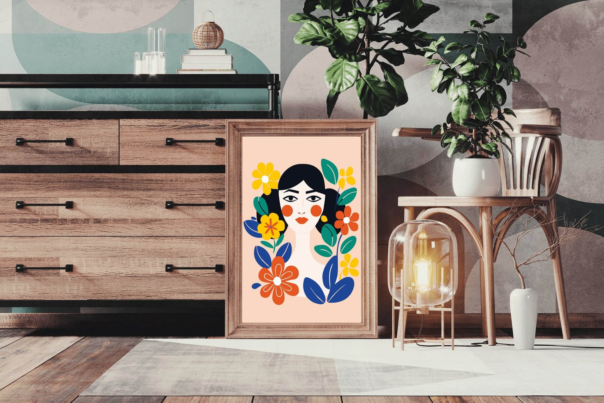 Flower Girl Wall Art - beink online art store