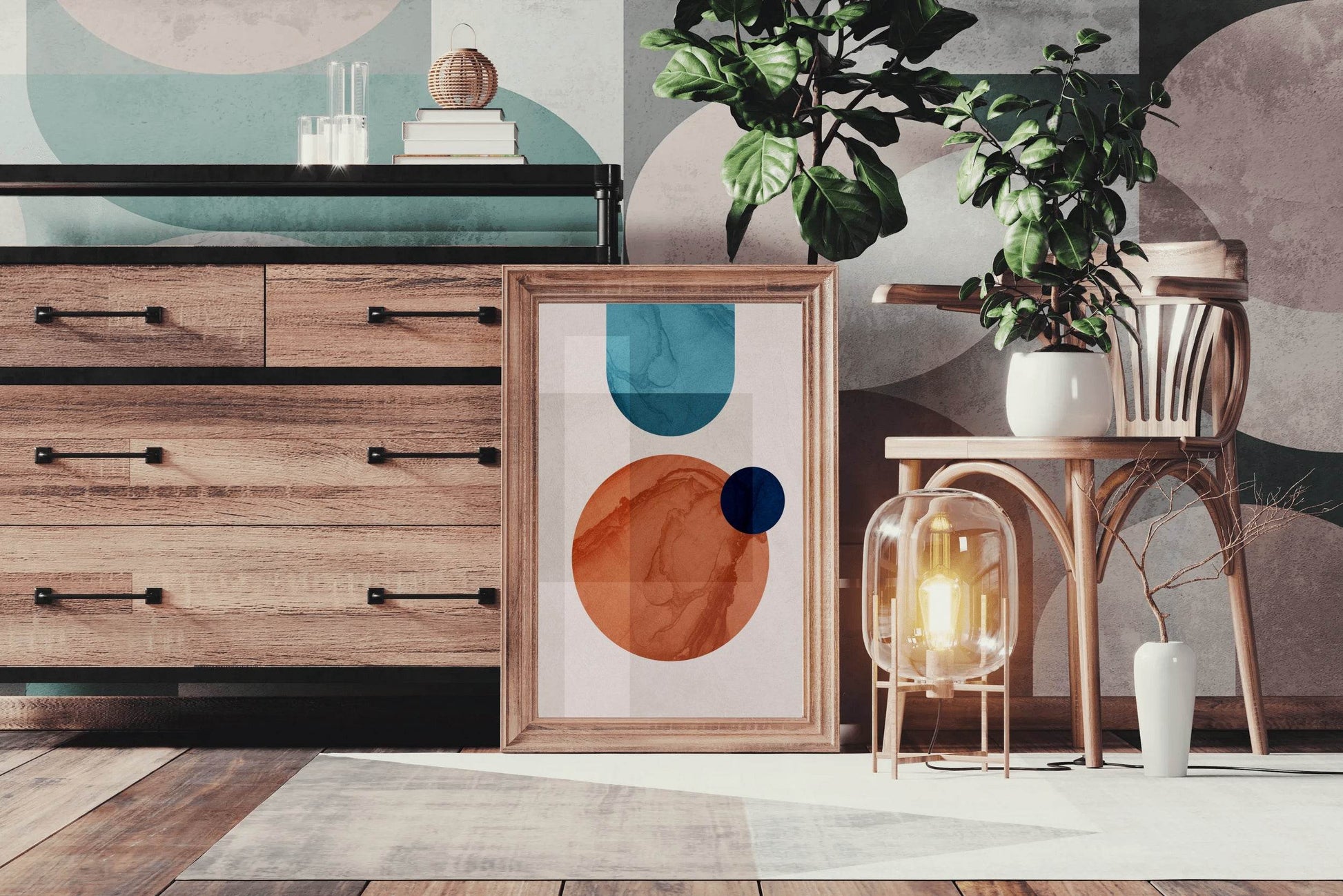 Creative Geomtric Shape Abstract Wall Art - beink online art store