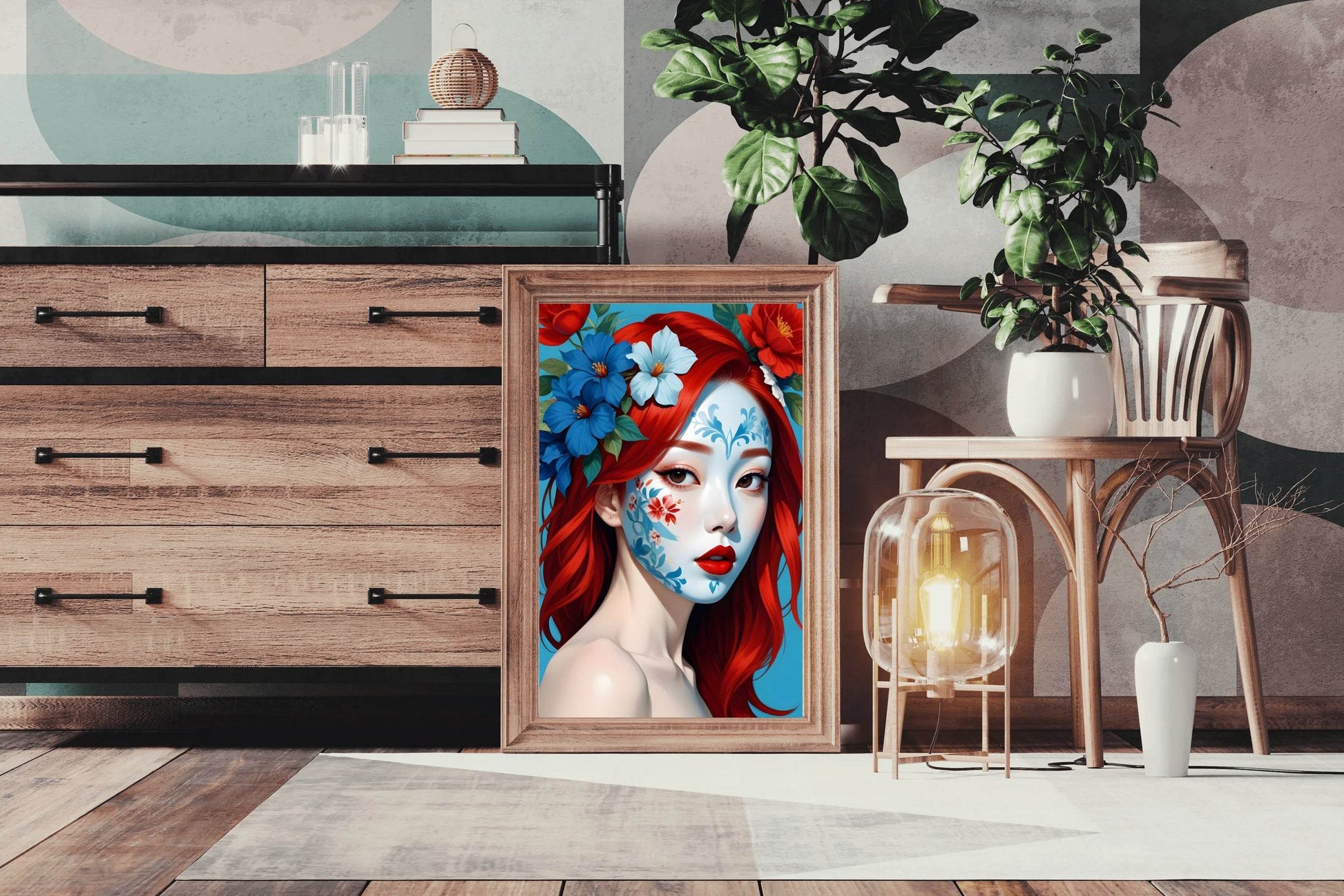 Asian Lady with Special Makeup Wall Art - beink online art store