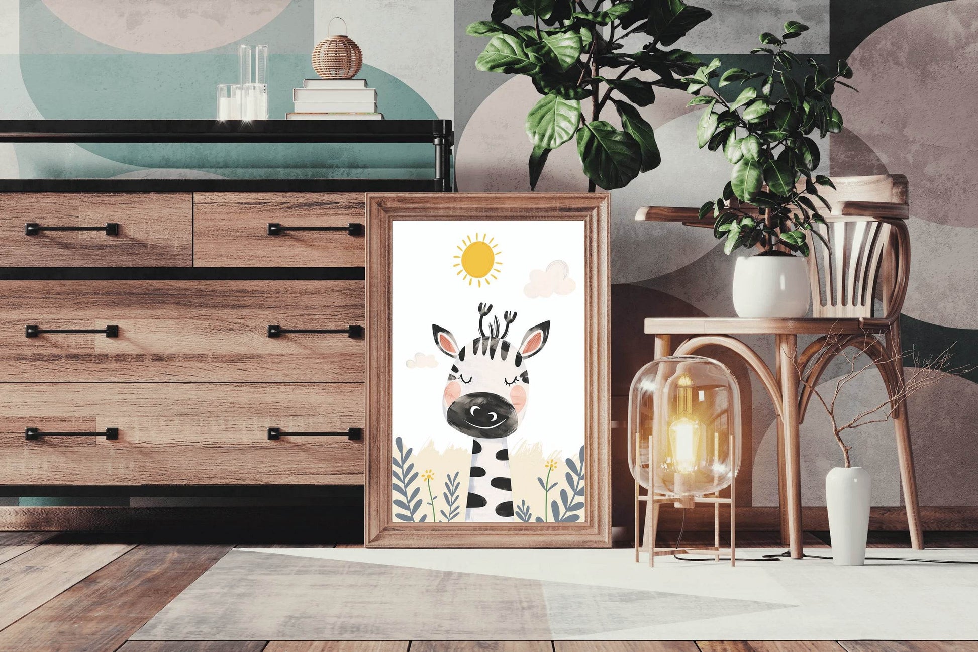 Cute Zebra Nursery Decor Image Kids Wall Art - beink online art store